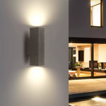 Ray Minimalist Square LED Outdoor Wall Lamp Cement Garden Corridor Balcony - Lamp Outdoor