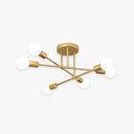 Lindsy Modern Flush Mount Ceiling Light, Gold & Black - Lamp Outdoor
