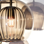 June Glass Globe Pendant Light Clear &Amber - Lamp Outdoor