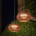 Ritta Retro Lantern Pendant Light Bamboo Acrylic - Lamp Outdoor