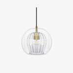 June Glass Globe Pendant Light Clear &Amber - Lamp Outdoor
