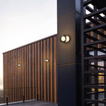 Valentina Modern Mini Drum Metal/Acrylic Outdoor Wall Lamp, Transparent - Lamp Outdoor