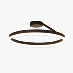 Solen Modern Circle Flush Mount Ceiling Light, Black & White - Lamp Outdoor