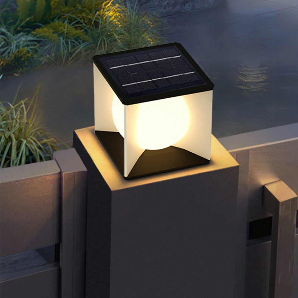 Aria Modern Moon Metal Outdoor Pier-Mount Pillar Light - Lamp Outdoor