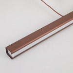 Thala Modern Linear Metal LED Pendant Light Black/Brown - Lamp Outdoor