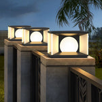 Aria Modern Square Metal Outdoor Light Post - Lamp Outdoor