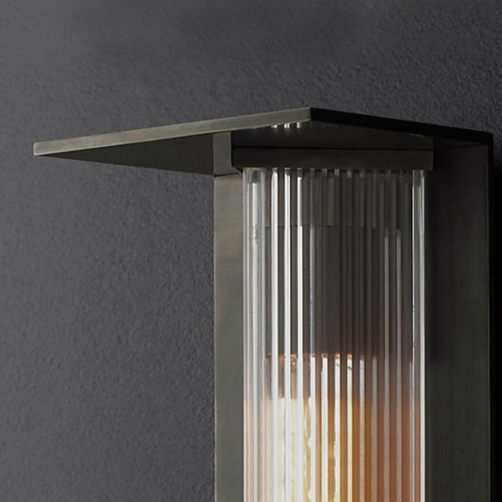 Ray Modern Rectangular Acrylic Outdoor Wall Lamp Transparent - Lamp Outdoor