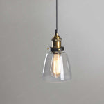 June Industrial Glass Pendant Light Clear/Amber/Smoke Grey - Lamp Outdoor