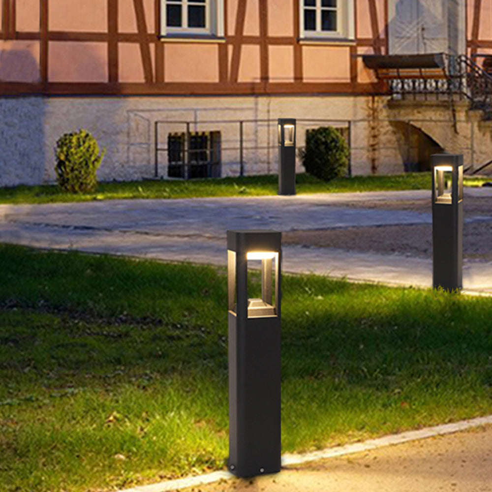 Ray Metal Rectangular Hollow Outdoor Path Light - Lamp Outdoor