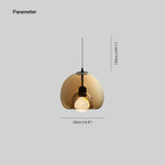 June Globe Glass Pendant Light, Amber/Smoky Grey - Lamp Outdoor