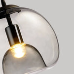 June Globe Glass Pendant Light, Amber/Smoky Grey - Lamp Outdoor