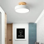 Orya Round LED Flush Mount Ceiling Light Modern Wood Colorful - Lamp Outdoor