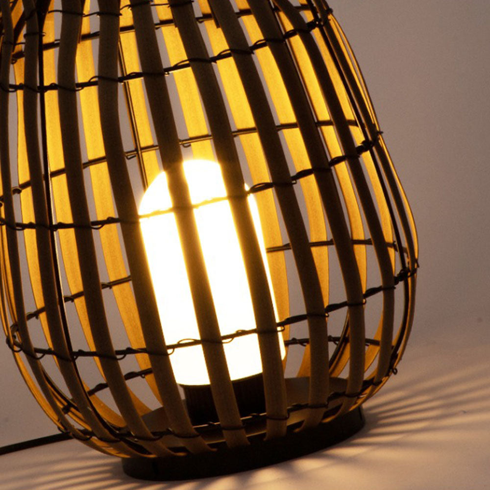 Ray Outdoor Floor Lamp Hardwired Solar Metal Cage - Lamp Outdoor