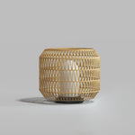 Ritta Vintage Lantern Rattan Floor Lamp, Hardwired/Solar, - Lamp Outdoor