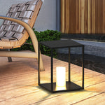 Ray Minimalist Rectangular Metal Solar Outdoor Ground Lamp - Lamp Outdoor