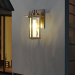 1-Light Glass Outdoor Wall Lantern Sconce - Lamp Outdoor