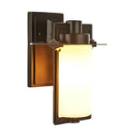 1-Light Glass Outdoor Wall Lantern Sconce - Lamp Outdoor