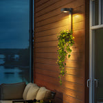 1-Light Solar Wall Mounted Plant Stand Outdoor Wall Light with Planter - Lamp Outdoor