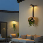 1-Light Solar Wall Mounted Plant Stand Outdoor Wall Light with Planter - Lamp Outdoor