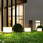 Round Acrylic Waterproof White LED Modern Solar Lights Outdoor Garden Lights - Lamp Outdoor
