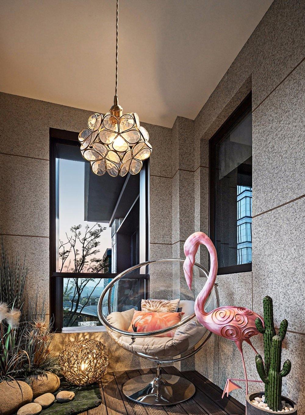 Glass Petal Pendant Light - Lamp Outdoor