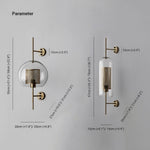 Kiri Industrial Classy Global Clear Glass Wall Lamp - Lamp Outdoor