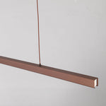 Thala Modern Linear Metal LED Pendant Light Black/Brown - Lamp Outdoor