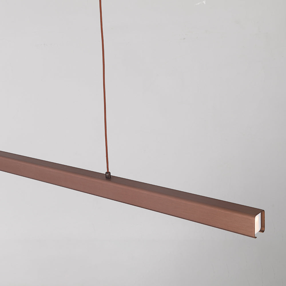 Thala Modern Linear Metal LED Pendant Light Black/Brown - Lamp Outdoor