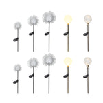 10-Piece Solar Dandelion Pathway Lights LED Outdoor Garden Lighting Set - Lamp Outdoor