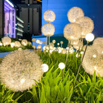 10-Piece Solar Dandelion Pathway Lights LED Outdoor Garden Lighting Set - Lamp Outdoor