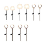 10-Piece Solar Dandelion Pathway Lights LED Outdoor Garden Lighting Set - Lamp Outdoor