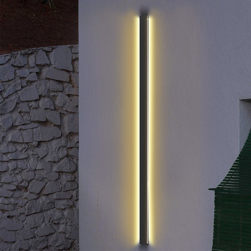 Long Linear LED Waterproof Black Minimalist Outdoor Wall Lights Exterior Lights - Lamp Outdoor