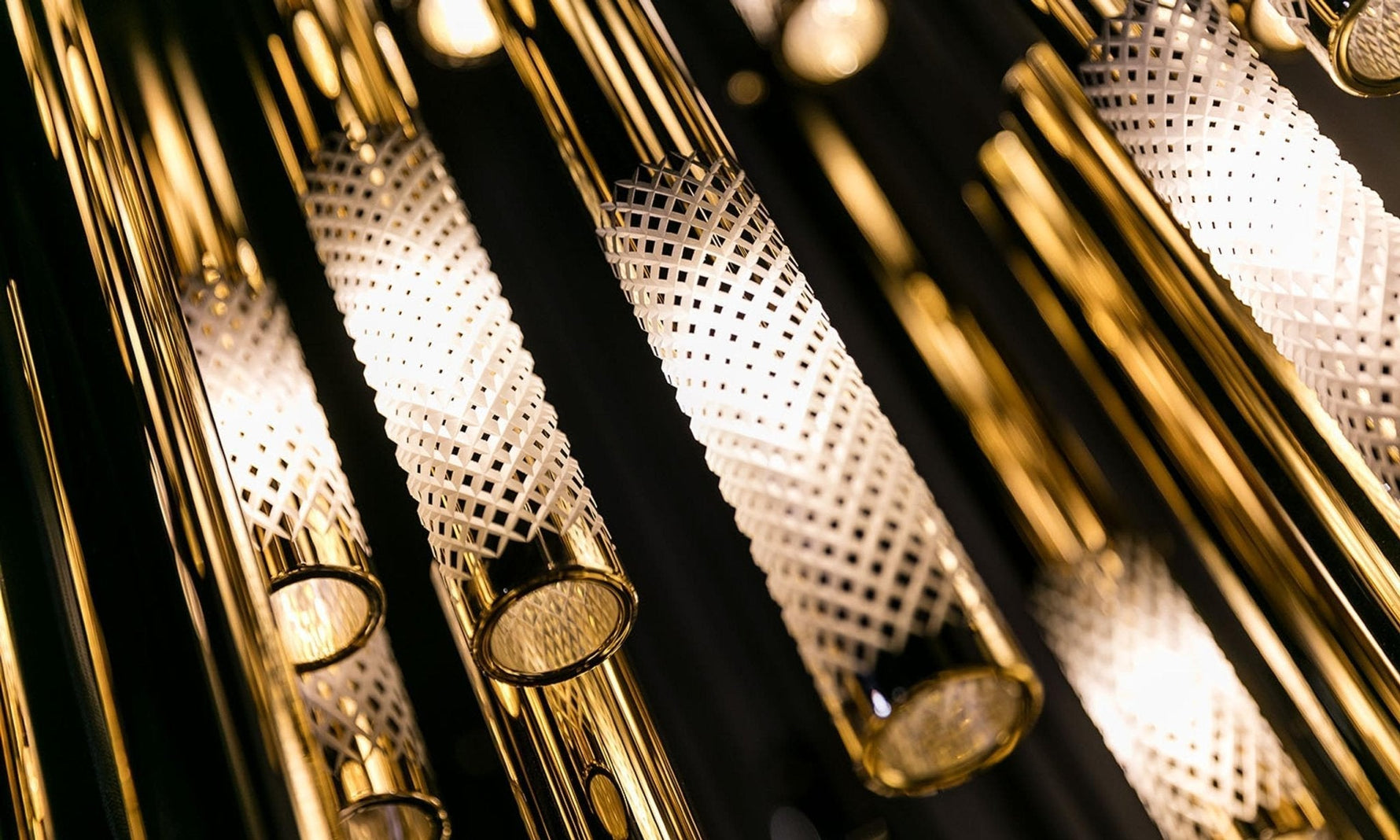 Ovynira Gold Rod Chandelier - Lamp Outdoor