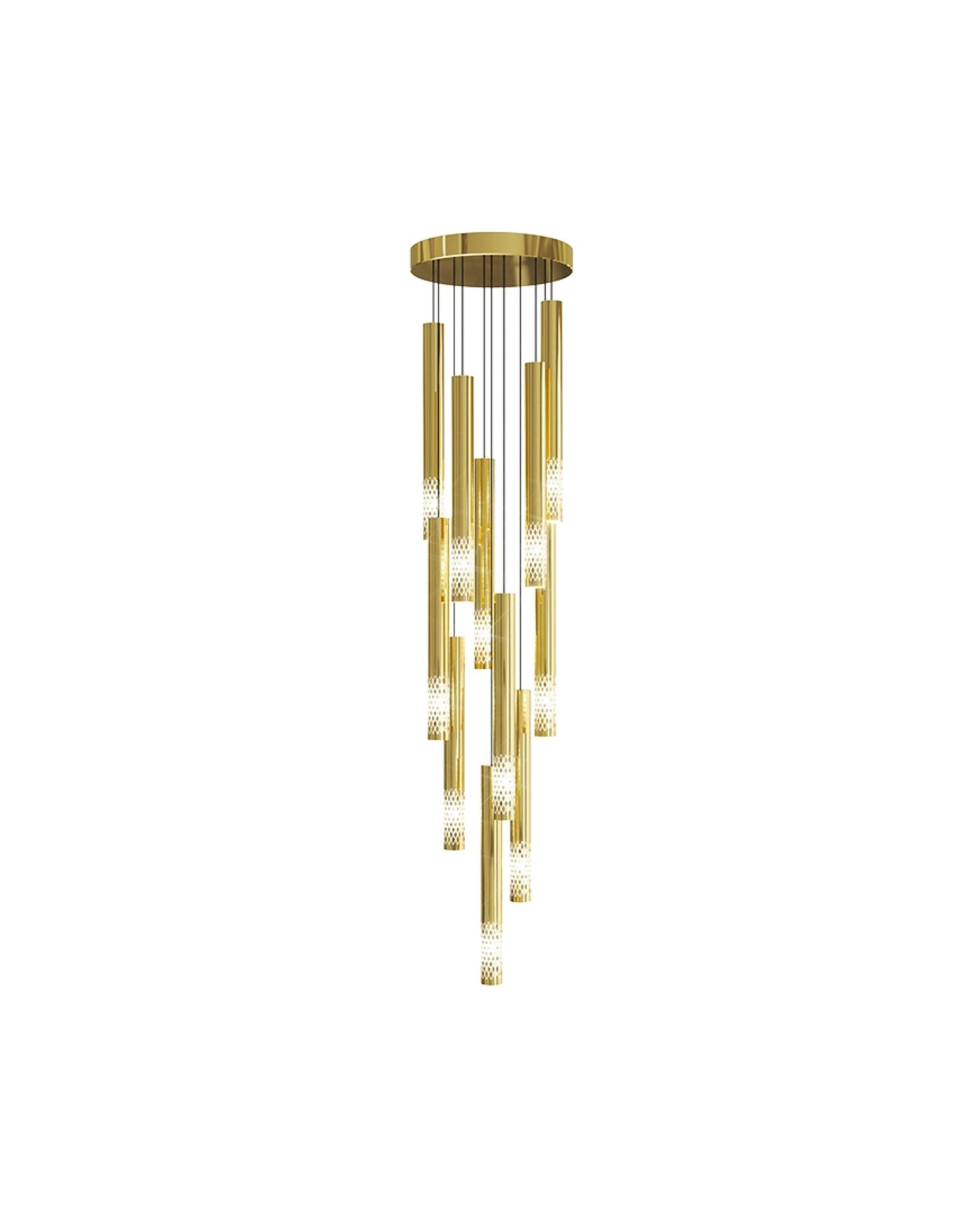 Ovynira Gold Rod Chandelier - Lamp Outdoor