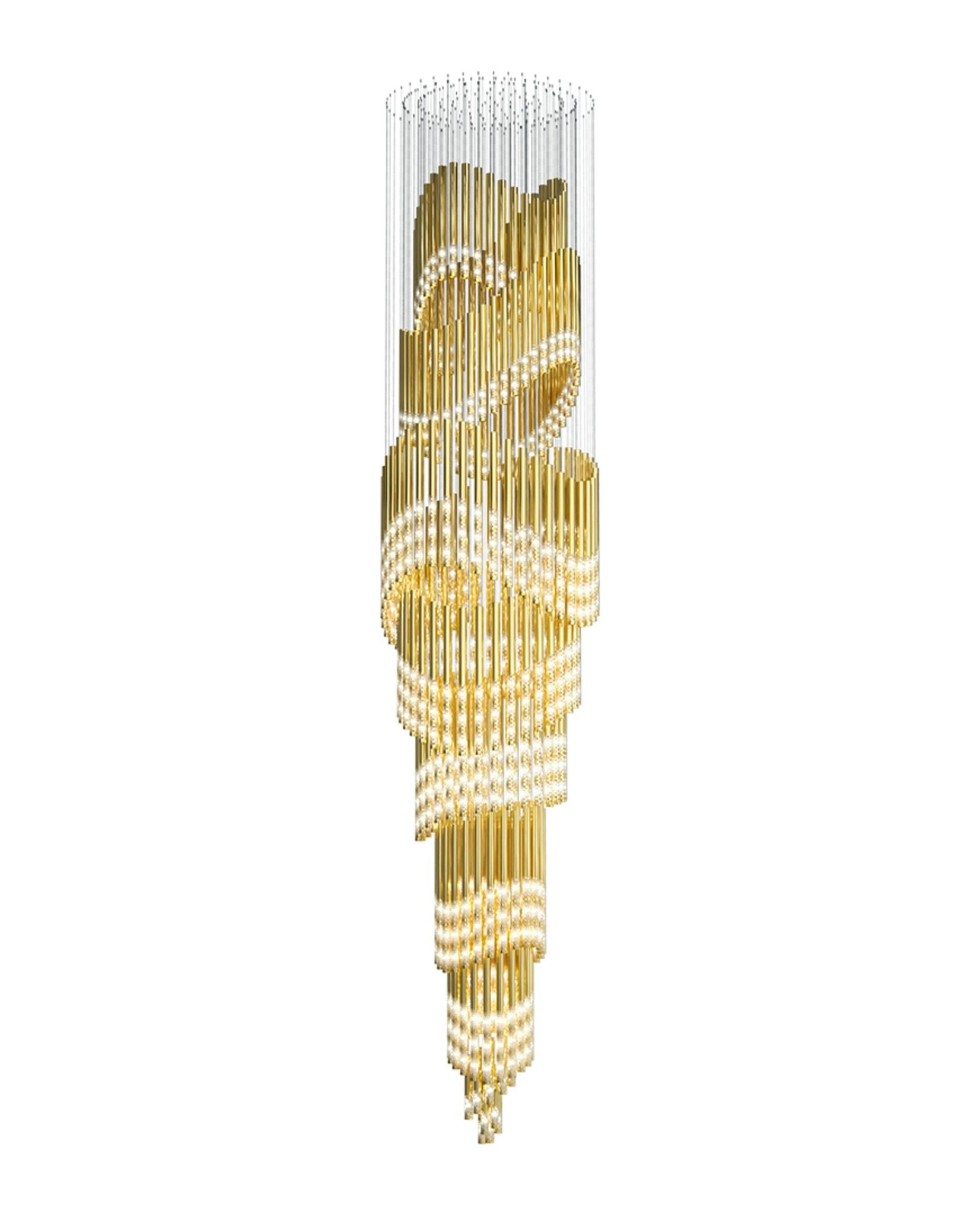 Ovynira Gold Rod Chandelier - Lamp Outdoor