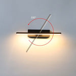 Struve Rotatable Wall Lamp for Bedroom, Black/White - Lamp Outdoor
