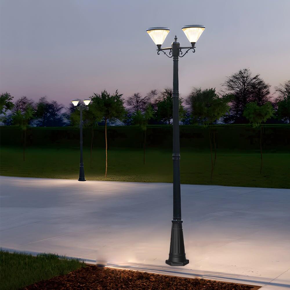 102-Inch Black Outdoor Street Light with 3-Light Post Lamp and Pole - Lamp Outdoor