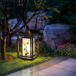 Artistic Solar LED Pathway Lights with Landscape Pattern - Lamp Outdoor
