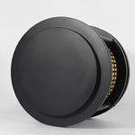 Round Retro Pattern Waterproof LED Black Modern Solar Fence Post Lights - Lamp Outdoor
