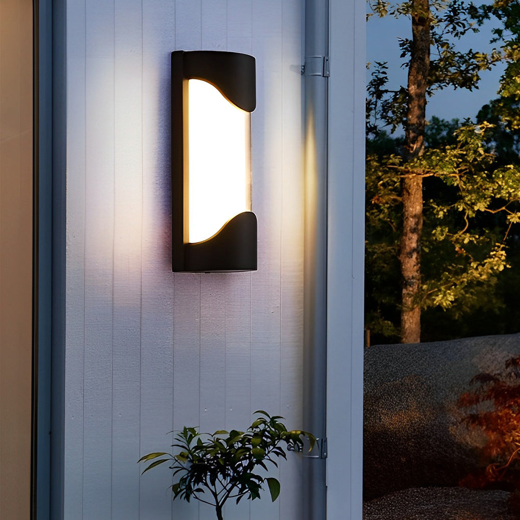 Creative Waterproof LED Black Modern Outdoor Wall Lamp Exterior Lights - Lamp Outdoor