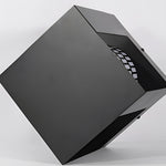 Four-Panel Cylinder Lantern LED Black Waterproof Outdoor Light with Lattice Pattern - Lamp Outdoor