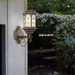 Retro Waterproof Dimmable LED Solar Wall Lamp with Remote Exterior Lights - Lamp Outdoor