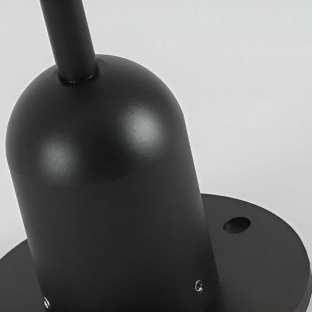 Sleek Black Oval Ring LED Solar Lights Modern Outdoor Minimalist Design - Lamp Outdoor