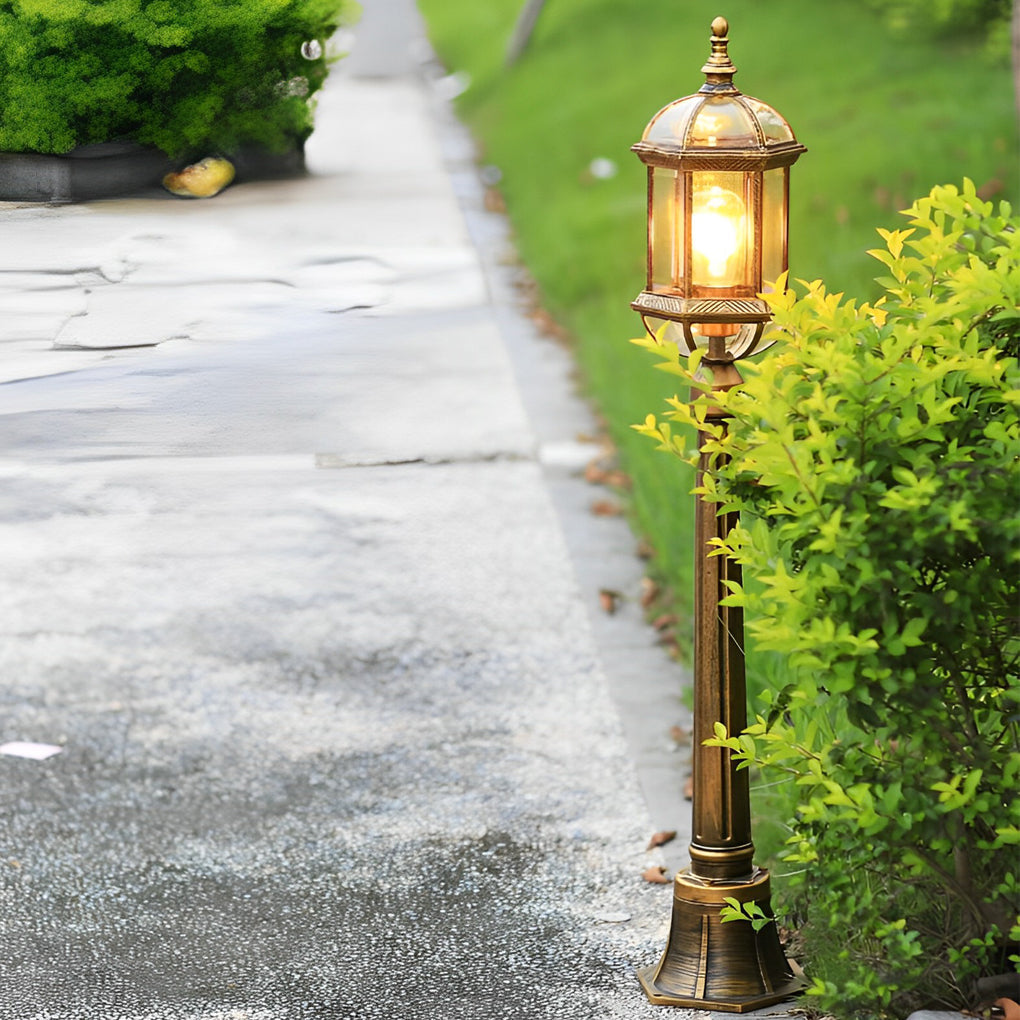 Vintage Golden LED Outdoor Pathway Light Luxury European-style Lawn Lamp - Lamp Outdoor