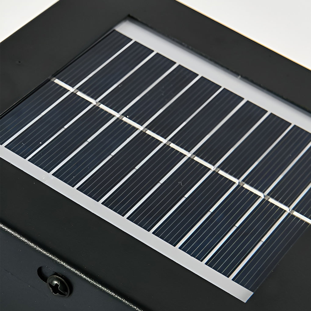 Remote-Controlled Industrial Solar Bollard Lights Waterproof & Square Outdoor Lighting - Lamp Outdoor