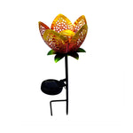 Mystical Moon & Sun Flame Iron Hollow Projector Solar Garden Light - Lamp Outdoor