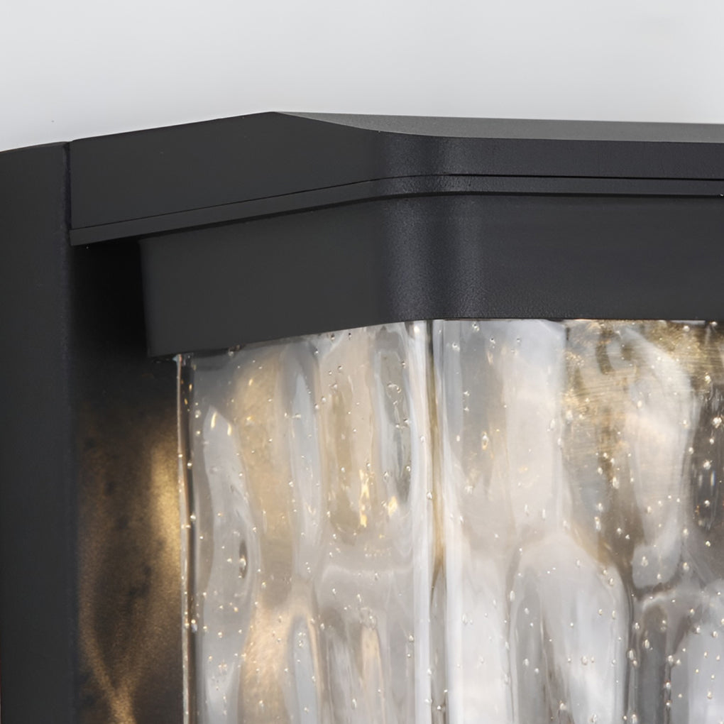 Waterproof Creative Glass LED Black Modern Outdoor Wall Sconce Lighting - Lamp Outdoor