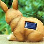 Resin Small Animal Dog Rabbit Snails Owl LED Modern Solar Lights Garden Lamp - Lamp Outdoor