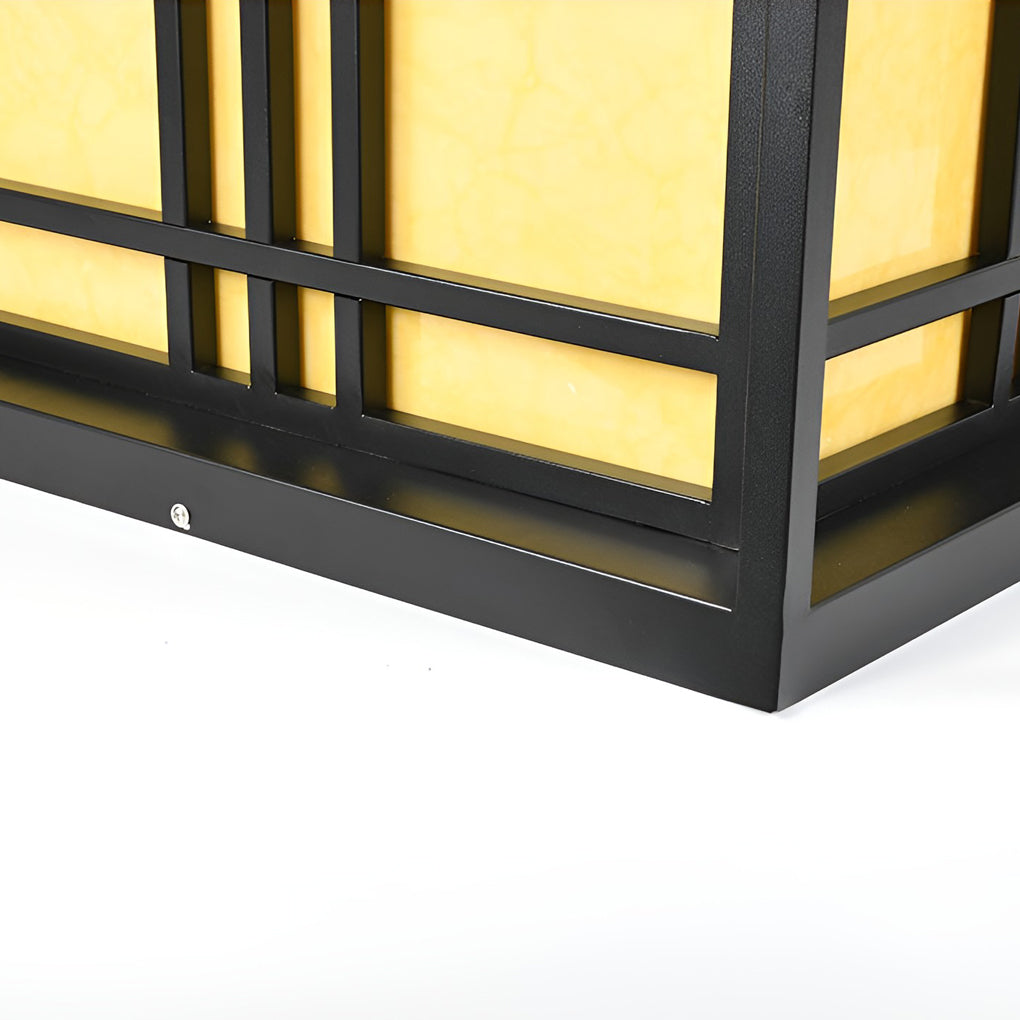 Retro Square Waterproof LED Black Modern Outdoor Post Caps Lights - Lamp Outdoor