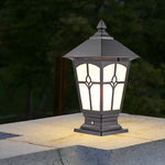 Waterproof Aluminum LED Brown Retro Solar Solar Post Cap Lights Pillar Lamp - Lamp Outdoor